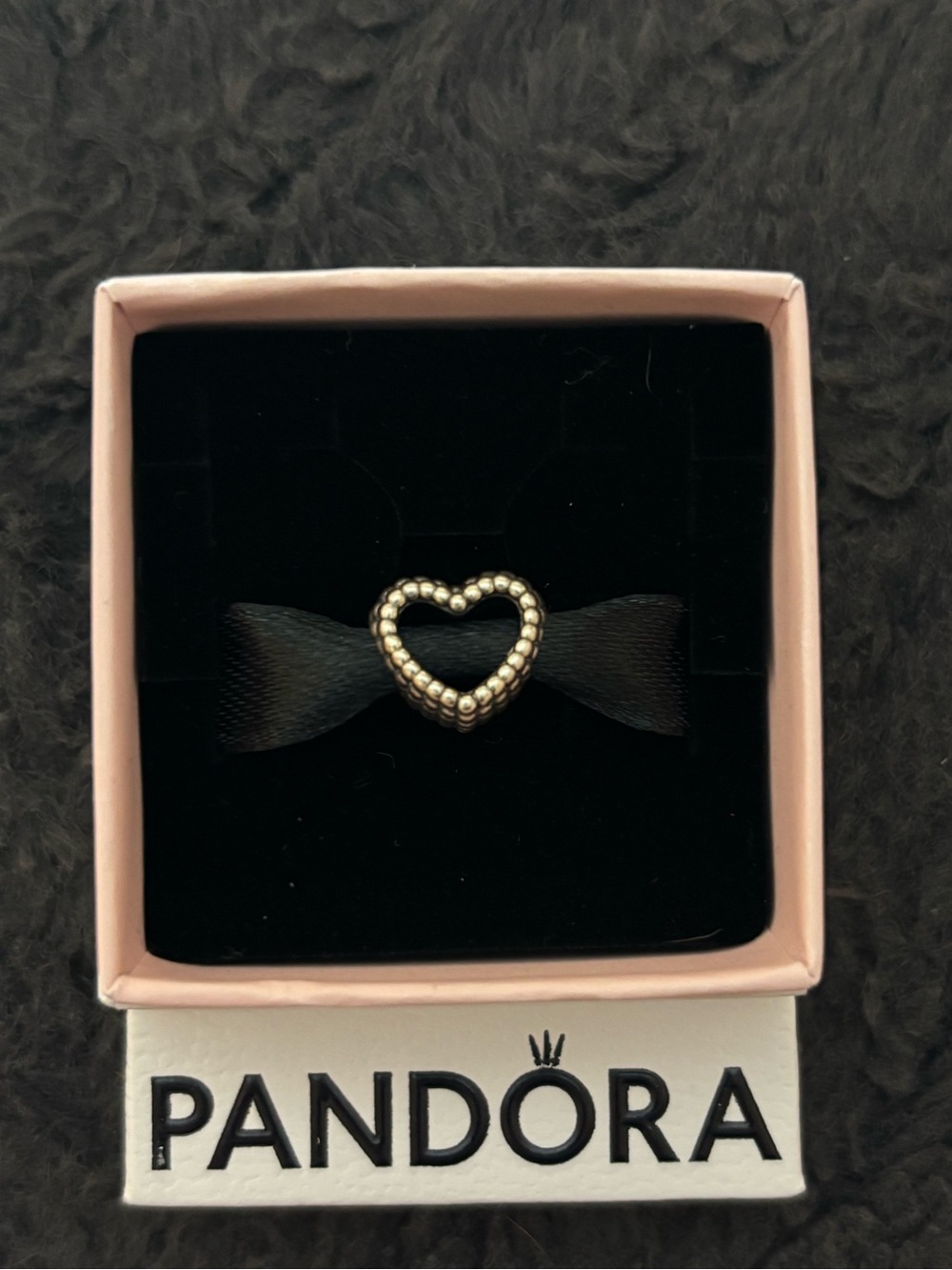 Pandora Beaded Open Heart Charm